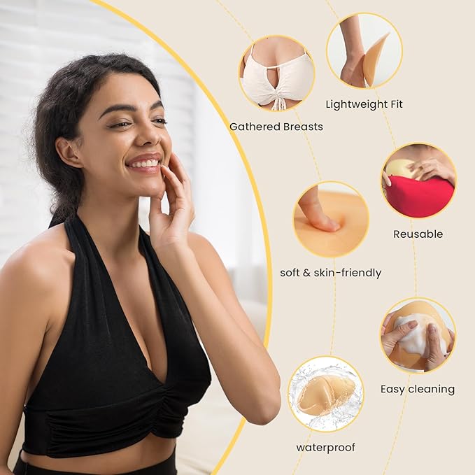 Nsolexus Sticky Inserts - Instant Lift & Boost, Washable & Reusable, Outfit Enhancer
